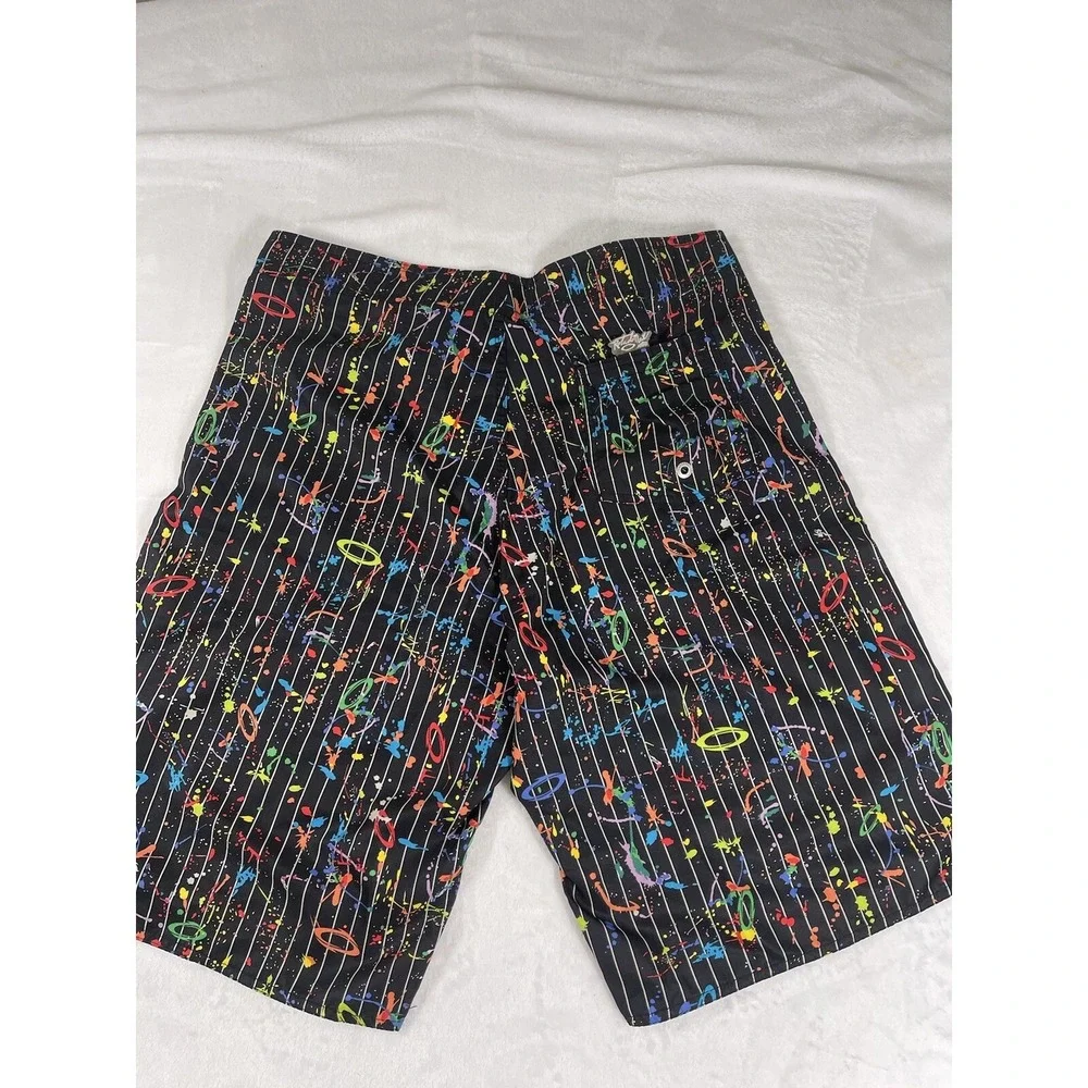 Surf Swim Shorts‎ Trunks Surf Sz 36 Black Art Paints Brazilian Rota Do Mar NEW